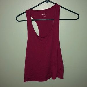 Maroon crop tank top